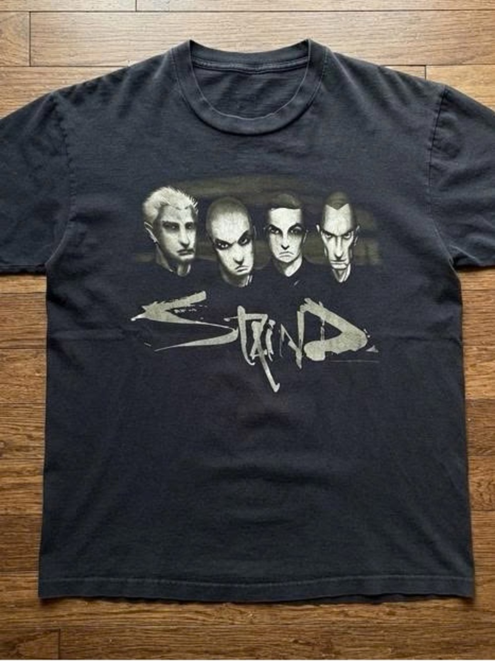 Staind Graphic Tee with Monochrome Portrait